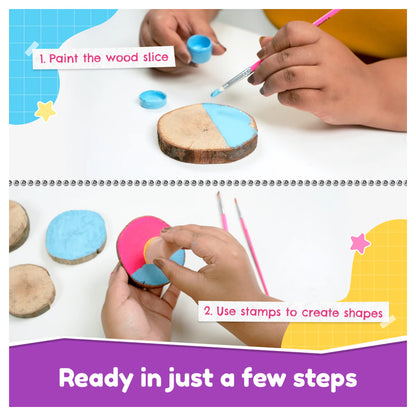 Bloomingo Coastal Coasters Wood Painting Art Kit