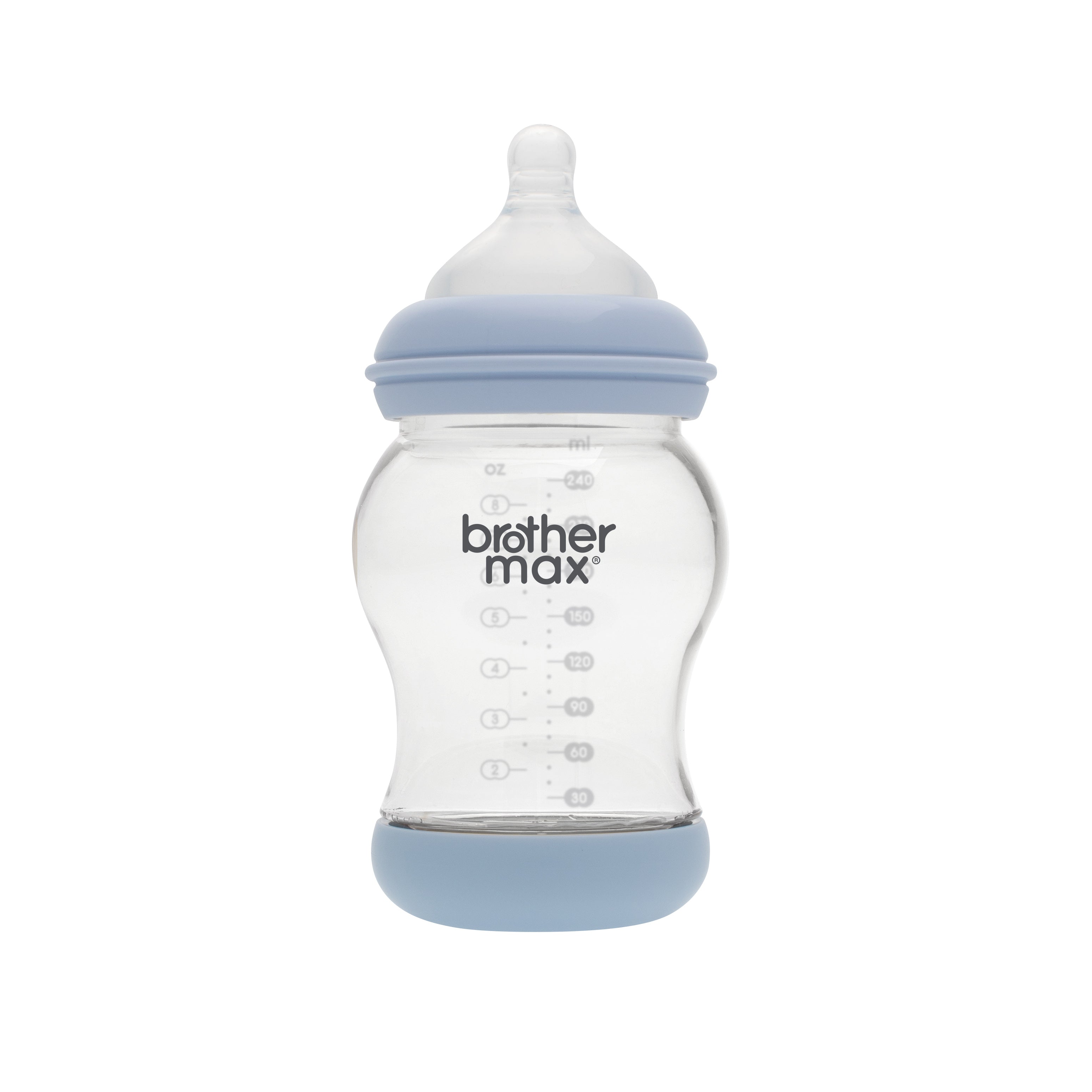 Brother Max - PP Anti-Colic Feeding Bottle 240ml/8oz + M Teat (Blue)