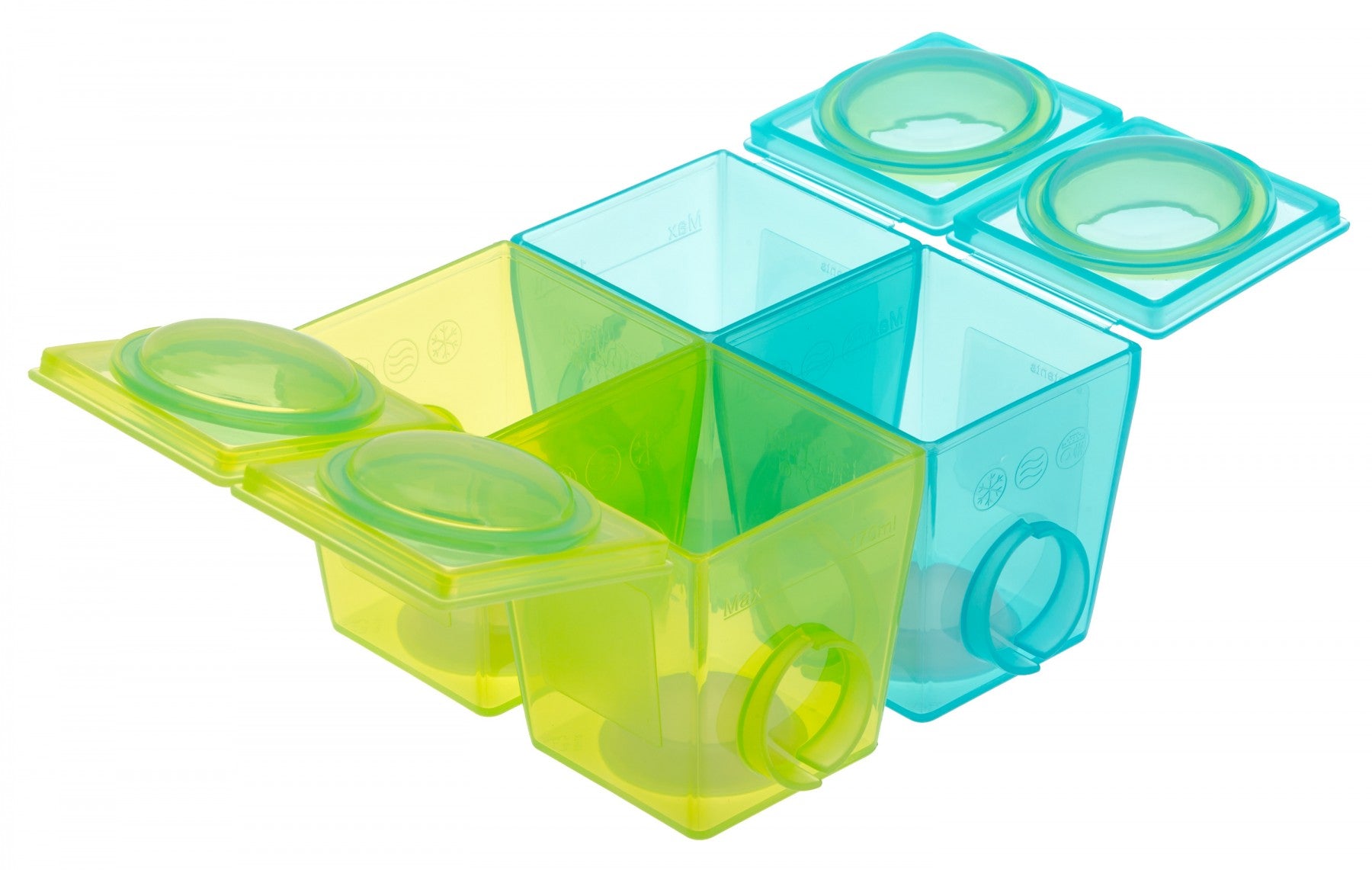 Brother Max - 2nd Stage Weaning Pots (Blue/ Green)