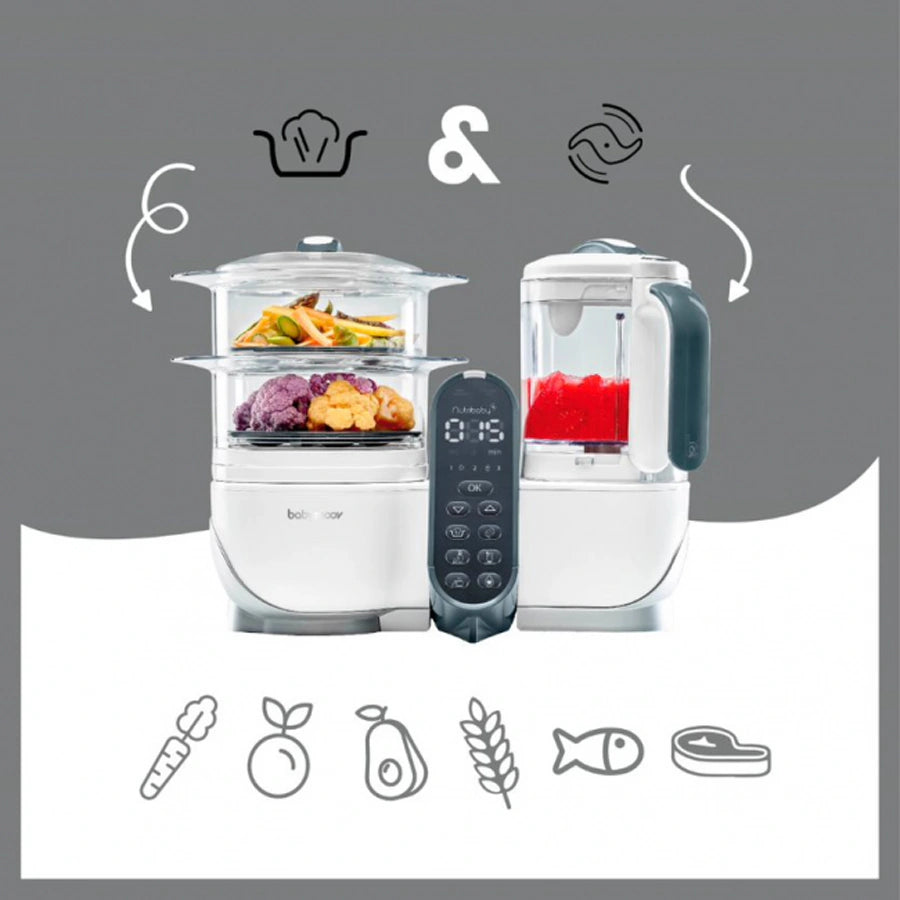 Babymoov - جهاز تحضير الطعام Nutribaby+ مزود بـ 15 كيس طعام قابل لإعادة الاستخدام Babymoov - جهاز تحضير الطعام Nutribaby+ مزود بـ 15 كيس طعام قابل لإعادة الاستخدام
