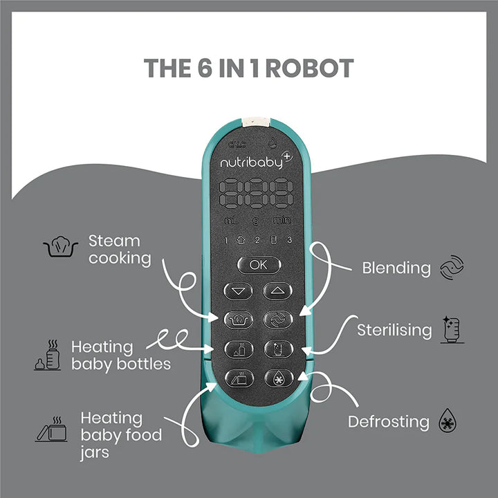 Nutribaby+ 6in1 Food Prep Maker (Opal Green)