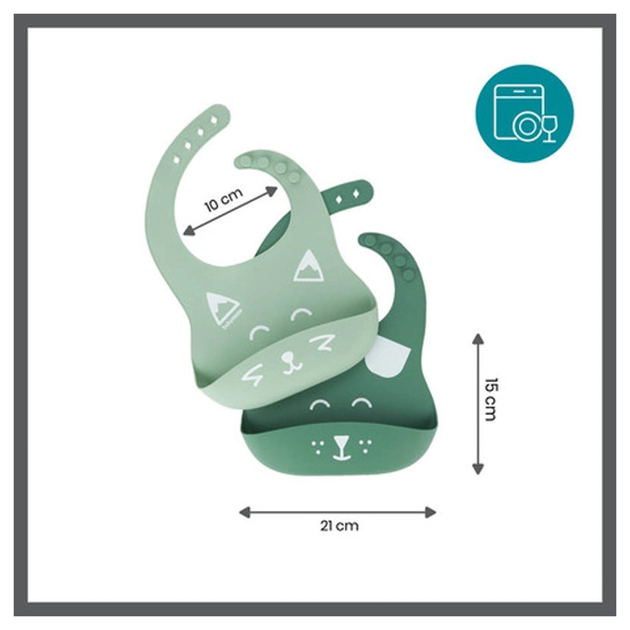 Babymoov Bib'Isy Silicone Bibs Set Of 2