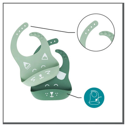 Babymoov Bib'Isy Silicone Bibs Set Of 2