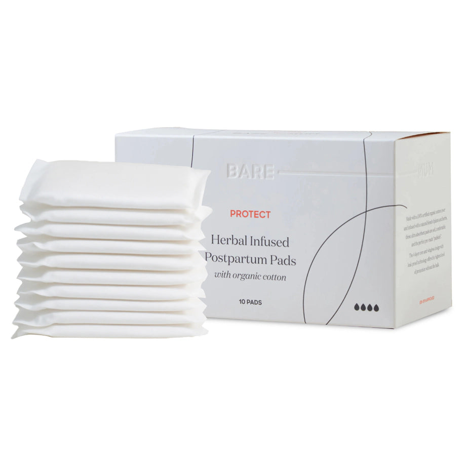 Bare Mum Herbal Infused Postpartum Pads (10 pc Pack)
