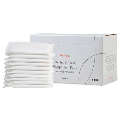 Bare Mum Herbal Infused Postpartum Pads (10 pc Pack)