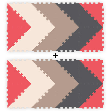 Sunta 4-Colours Triangle Puzzle Floor Mat 32pcs