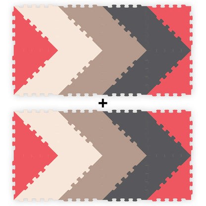 Sunta 4-Colours Triangle Puzzle Floor Mat 32pcs