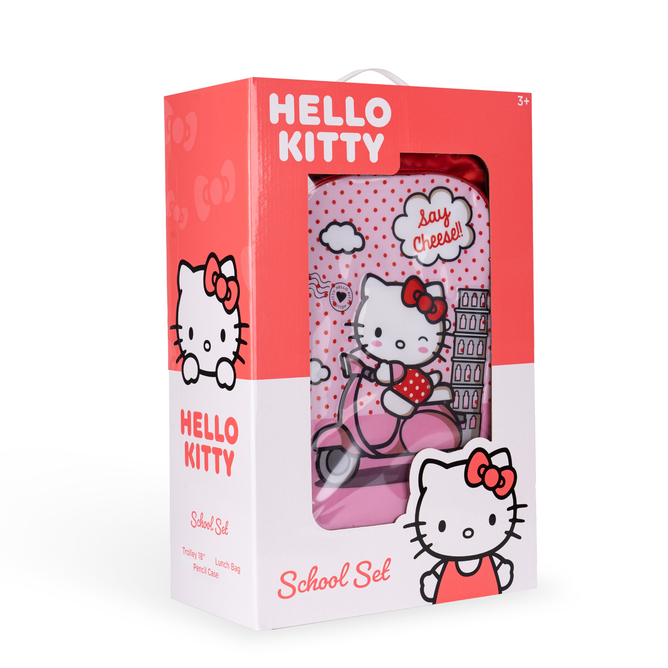 Sanrio Hello Kitty Say Cheese 3in1 Trolley Box set 18"