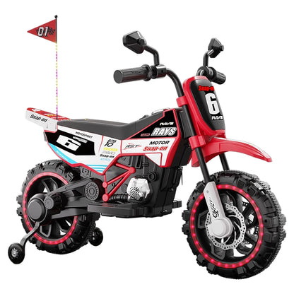 Tobbi Kids 12V Electric Ride-On Motorcycle (Red)