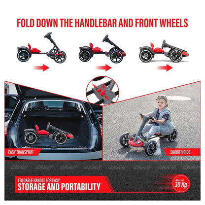 Tobbi Kids 6V 4.5Ah Foldable Electric Go-Kart (Red)
