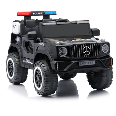 Orbic Kids G700 Police  Edition 4X4 Battery Operated Jeep 12V With Leather Seat (Black)