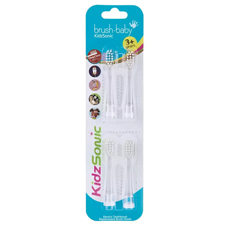 Brush Baby Kidz Sonic Replacement Brush Heads (Pack of 4)