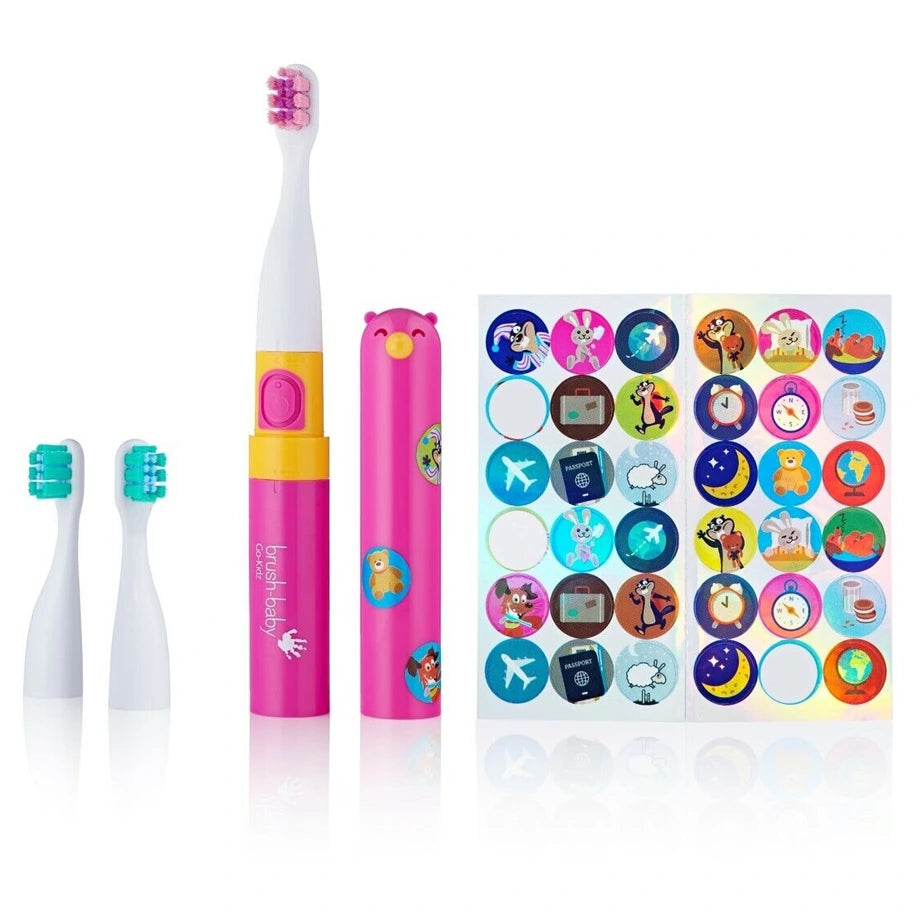 Brush-Baby Go-Kidz Electric Toothbrush for Toddlers (Pink)