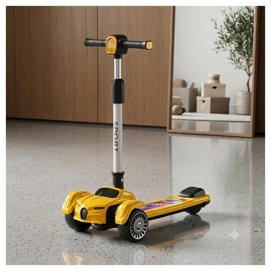 Tobbi Kids 3-Wheel Scooter (Yellow)