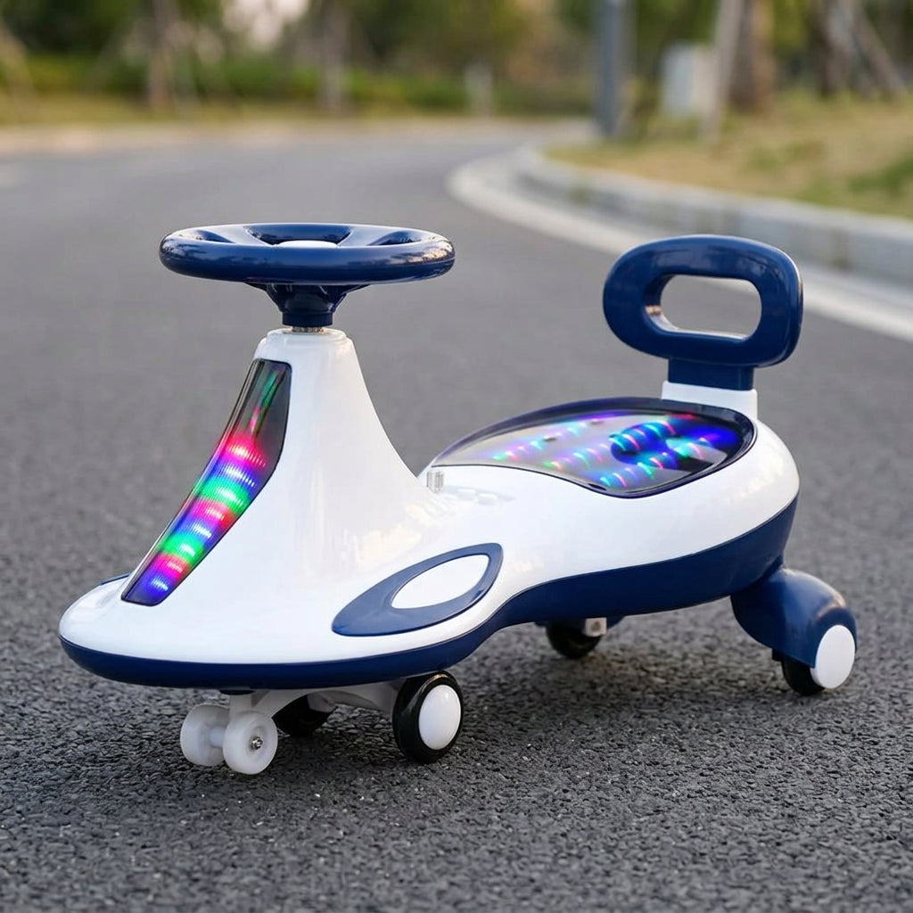 Infinity Swing Car Ride-On (White)