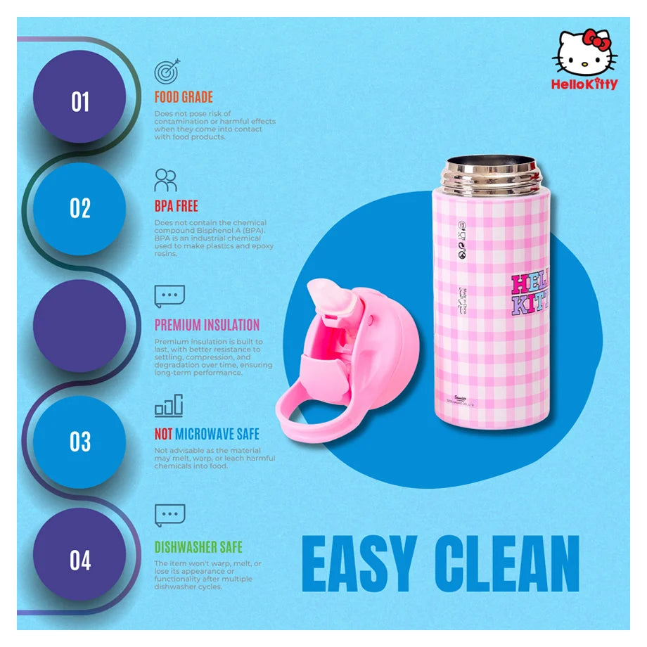 Sanrio Hello Kitty Kawaii Kitty Stainless Steel Water Bottle