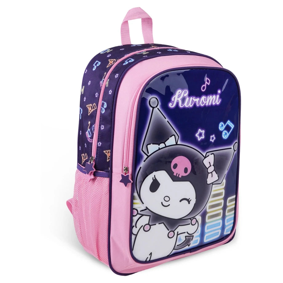 Sanrio Kuromi Check The Beat 5 In 1 Backpack Set 18"