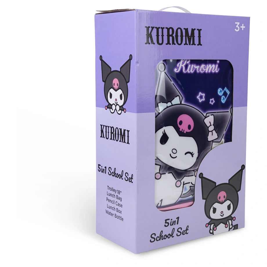 Sanrio Kuromi Check The Beat 5 In 1 Trolley Set 18"