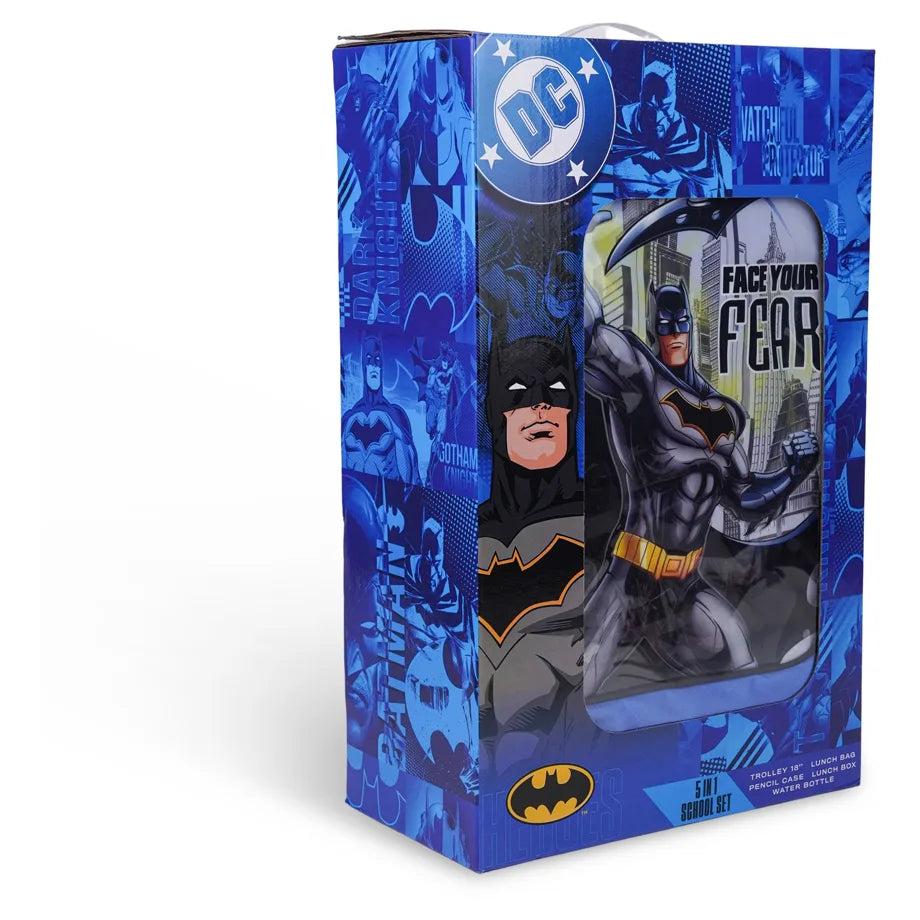 Warner Bros Batman Face Your Fear 5 In 1 Trolley Set 18"