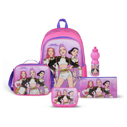 K-Pop Demon Hunter 5 In 1 Backpack Set 18"