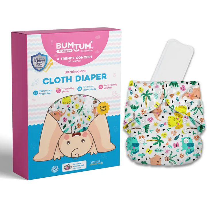 Bumtum Baby Cloth Diaper Free Size Printed