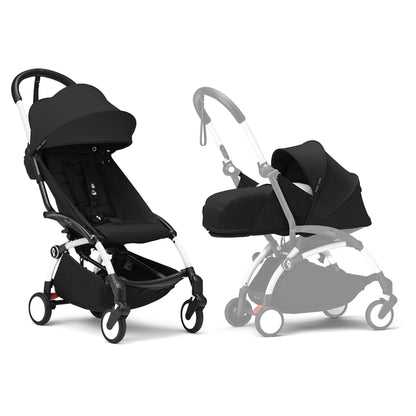 Stokke YOYO³ White Frame - 0+ Newborn Pack & 6+ Color Pack Bundle