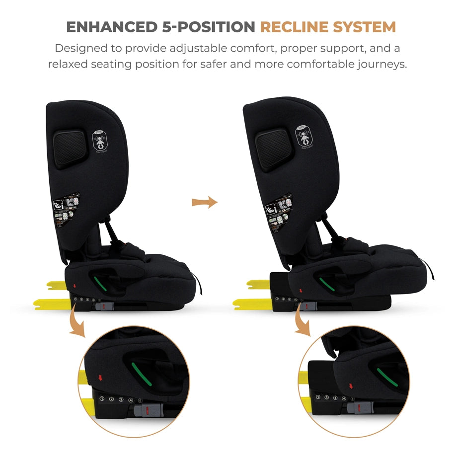 Neobreez-i-Gento Compact Air Travel Car Seat Group 1/2/3 (Black)