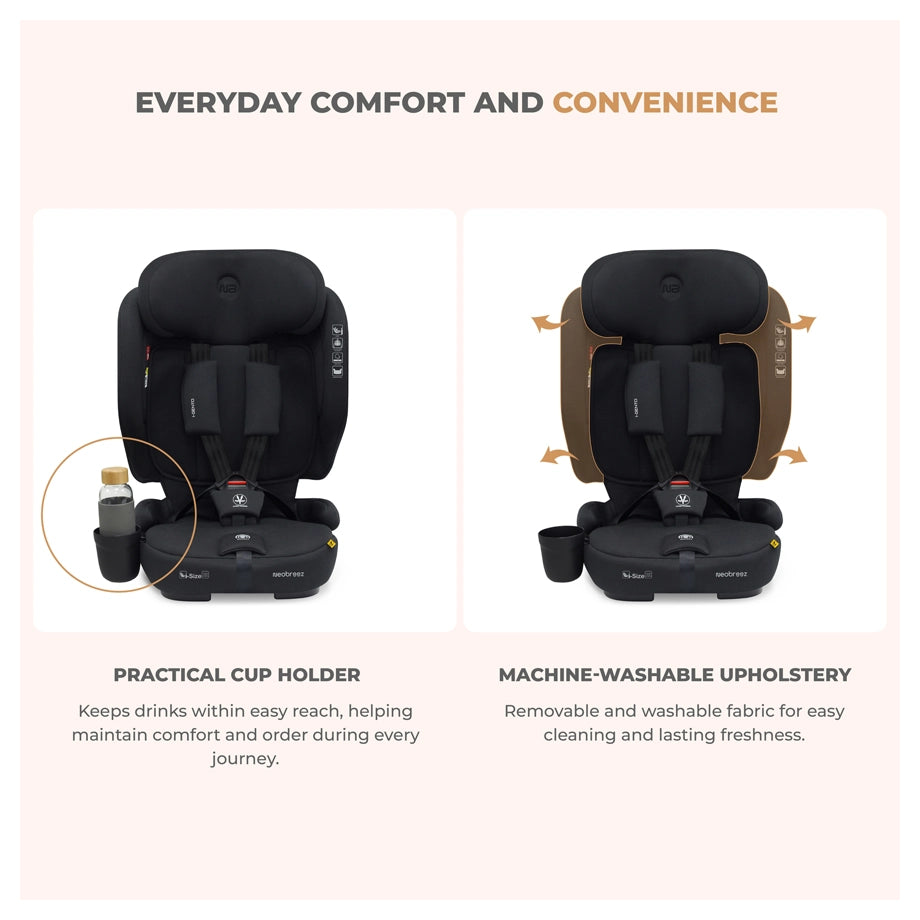Neobreez-i-Gento Compact Air Travel Car Seat Group 1/2/3 (Black)