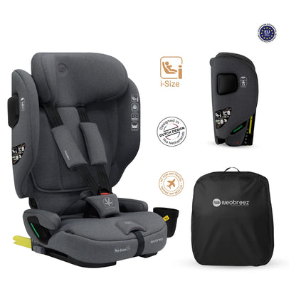 Neobreez-i-Gento Compact Air Travel Car Seat Group 1/2/3 (Grey)