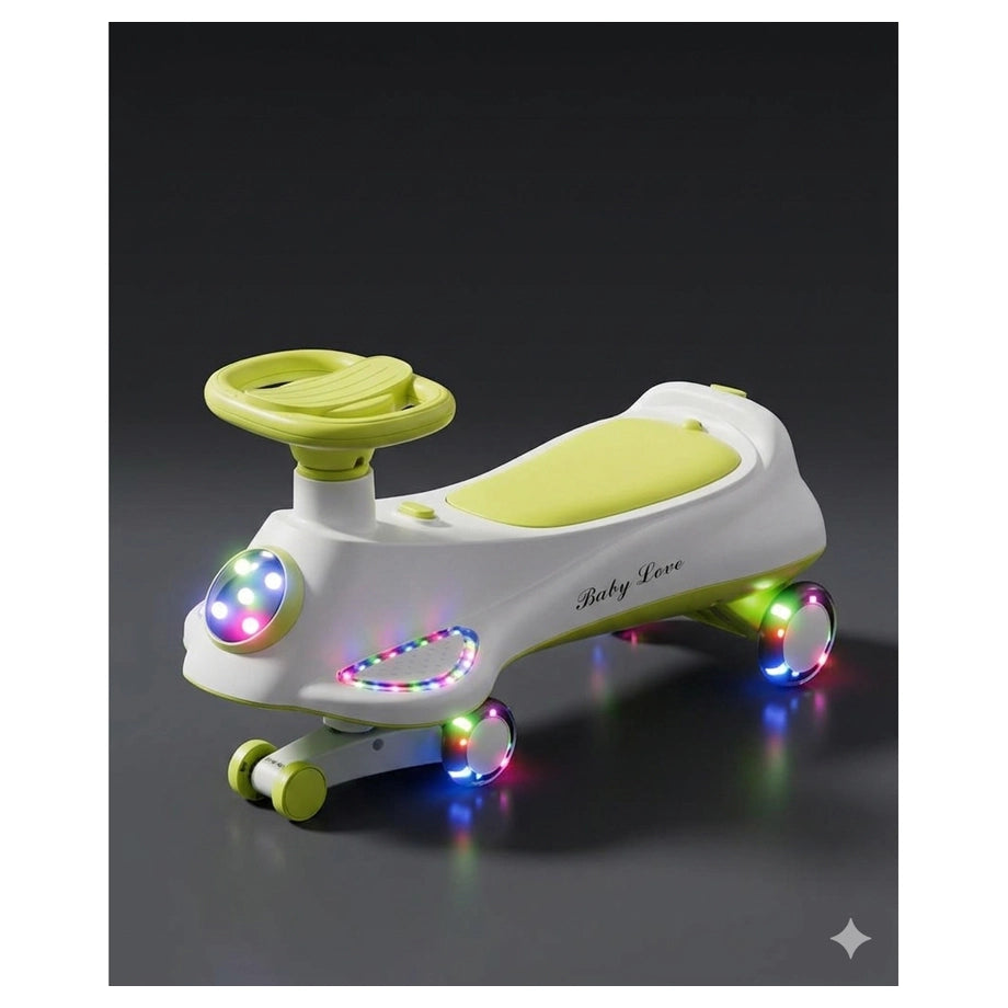 Orbic Infinity Swing Car With Lights And Music (Green)