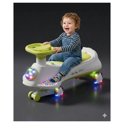 Orbic Infinity Swing Car With Lights And Music (Green)