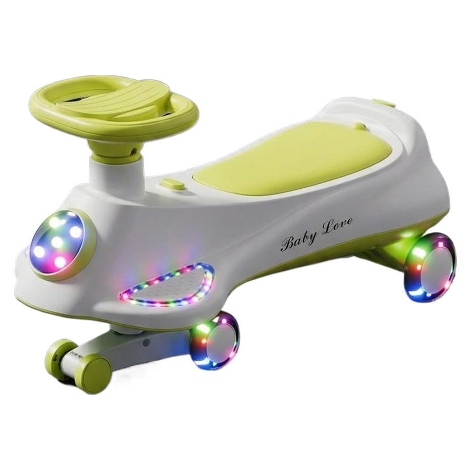 Orbic Infinity Swing Car With Lights And Music (Green)