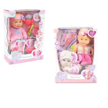 Baby Habibi Doll Baby Care 14 Inch with Baby Playset 12 Inch