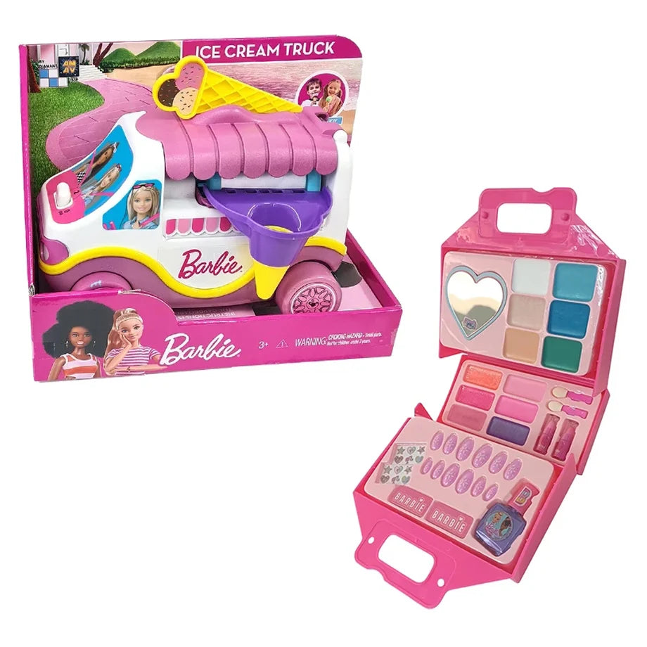 Barbie Ice Cream Truck with Big Handbag and Cosmetic Set