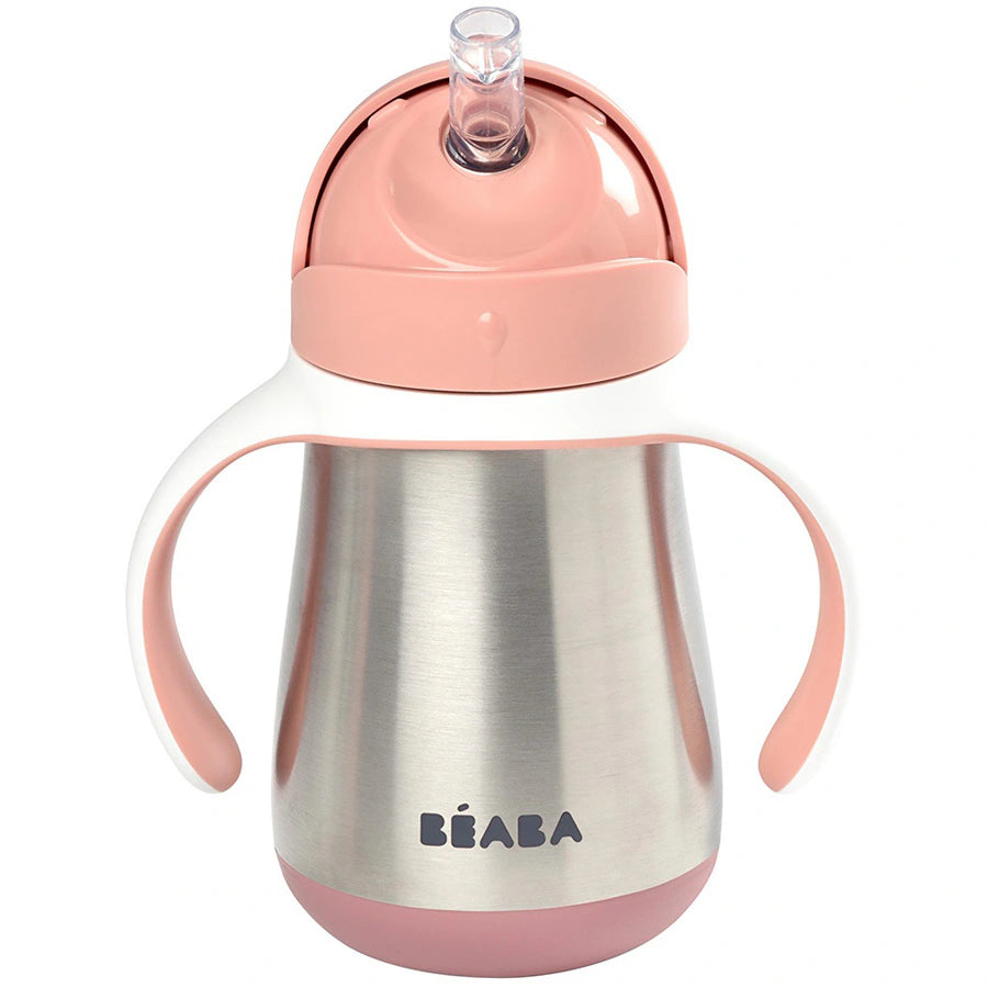 Beaba Stainless Steel Straw Cup (Old Pink)