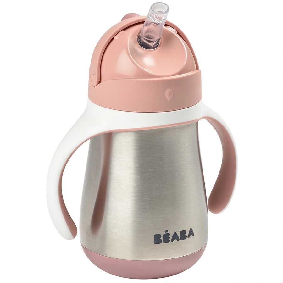 Beaba Stainless Steel Straw Cup (Old Pink)