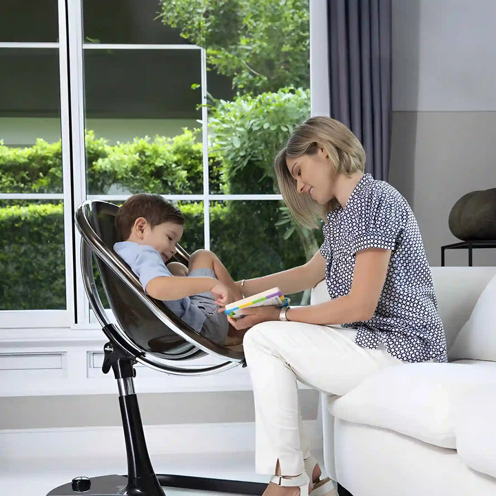 Mima Moon Highchair Full Set (Black/Snow White)