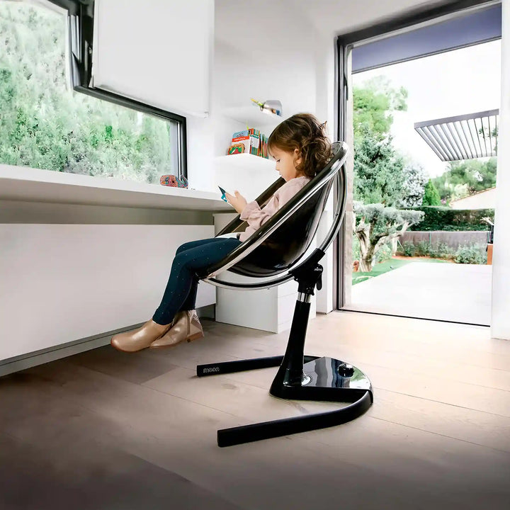 Mima Moon Highchair Full Set (Black/Snow White)