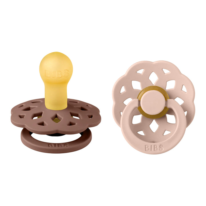 Bibs Colour Latex S2 Pacifier Pack of 2 (Woodchuck/Blush)