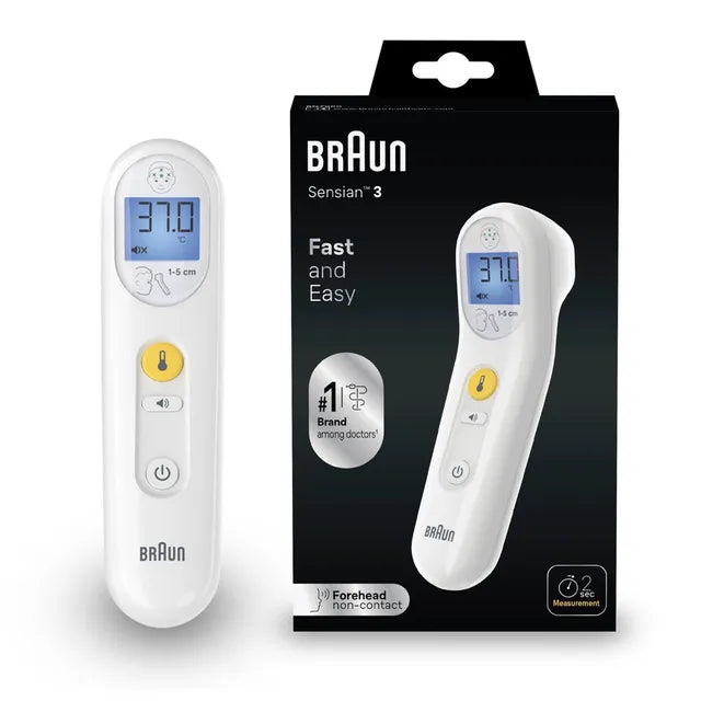 Braun Sensian 3 Forehead Non-Contact Thermometer (White)