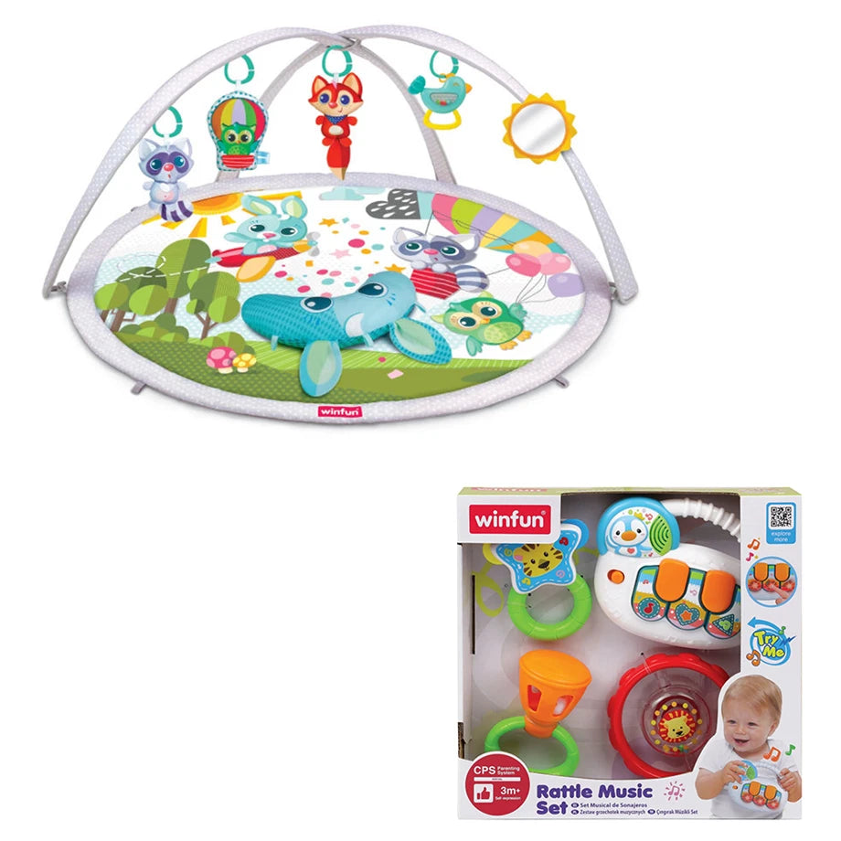 Winfun Rattle Music Set Keyboard & Babyspace Activity Gym