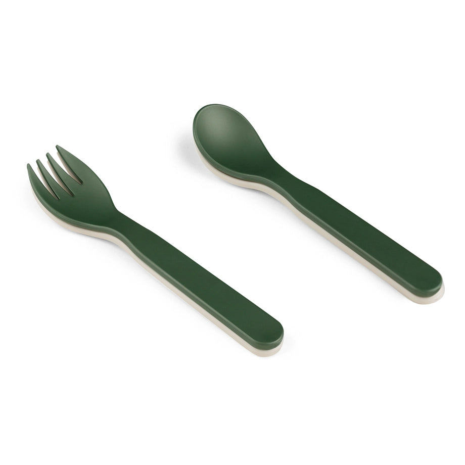 Citron PLA Cutlery Set Of 2 And Case (Green Cream)