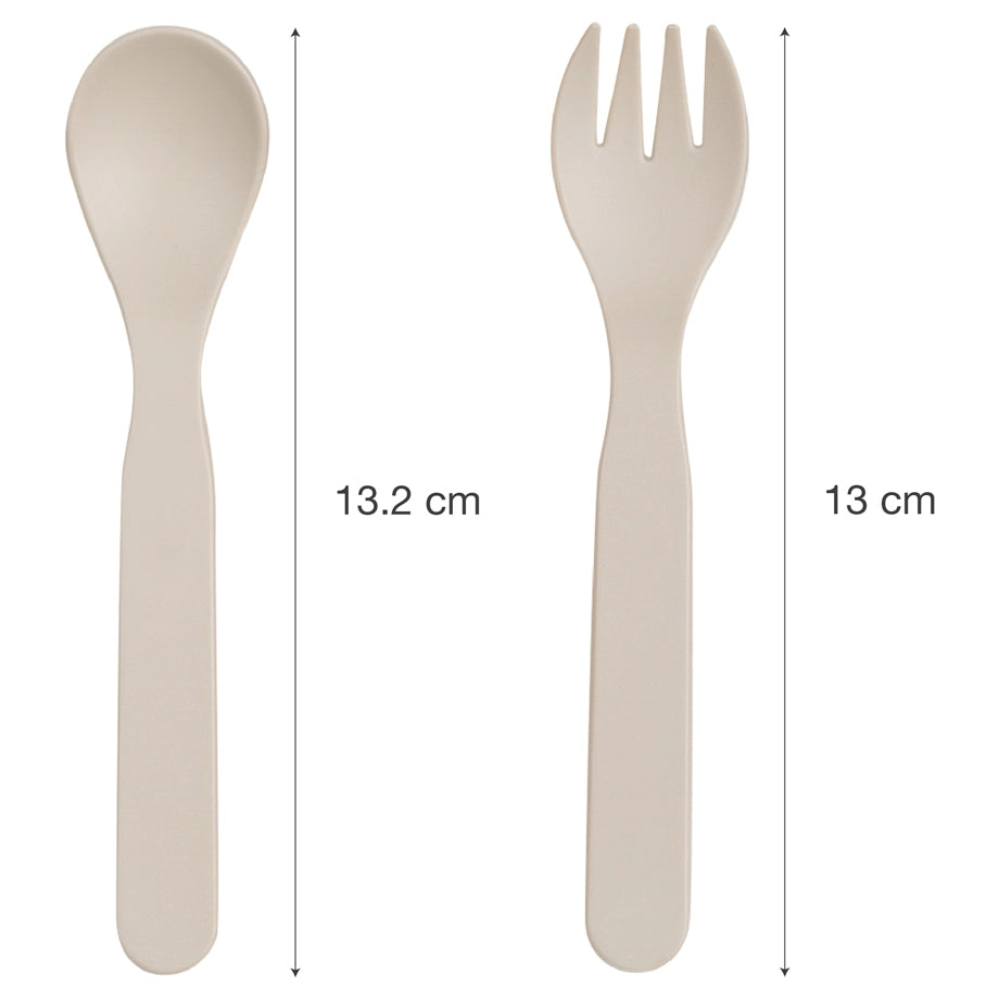 Citron PLA Cutlery Set Of 2 And Case (Green Cream)