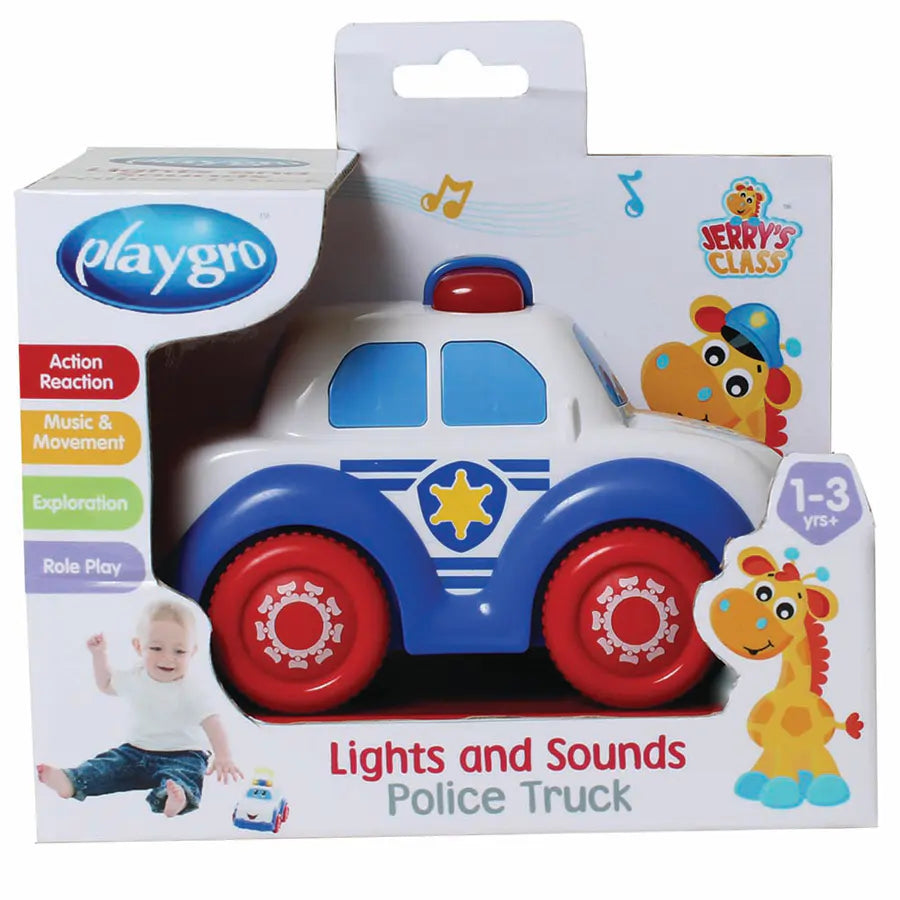 سيارة شرطة مزودة بأضواء وأصوات من Playgro سيارة شرطة مزودة بأضواء وأصوات من Playgro