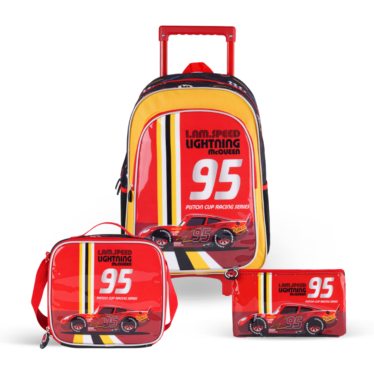 Disney Cars I am speed Lightning Mcqueen 3in1 Trolley Box set 18 Inch