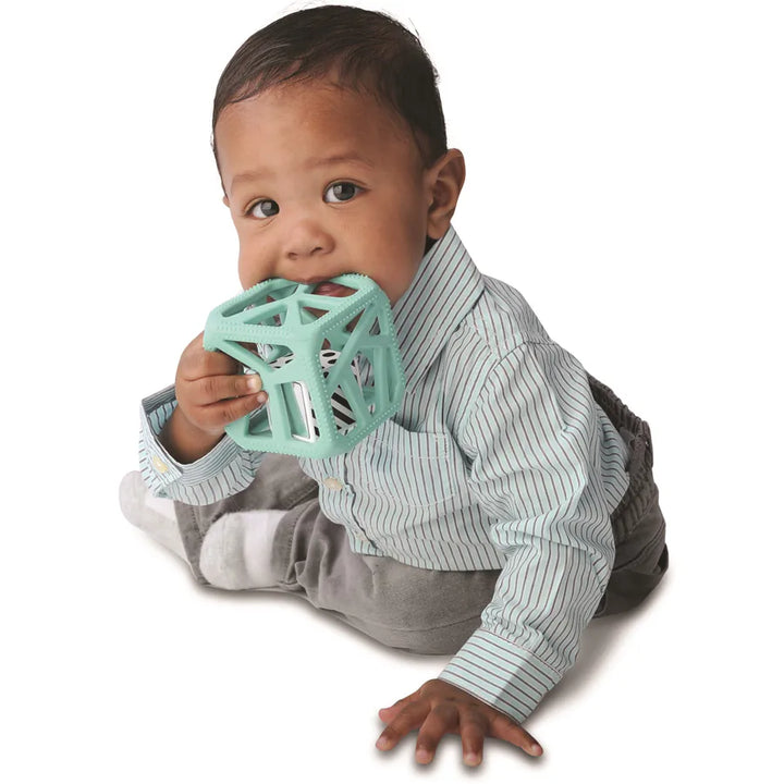 Malarkey Kids  Chew Cube Easy Grip Teether Rattle (Mint)