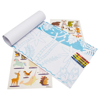 Crayola Hunter Colour Your Own Map Roll (Animals) with 4 Crayons