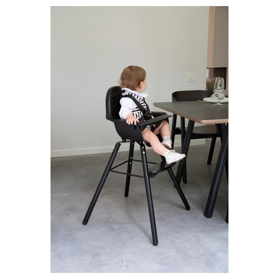 Childhome Evolu 2 Chair 2-in-1 + Bumper (Black)