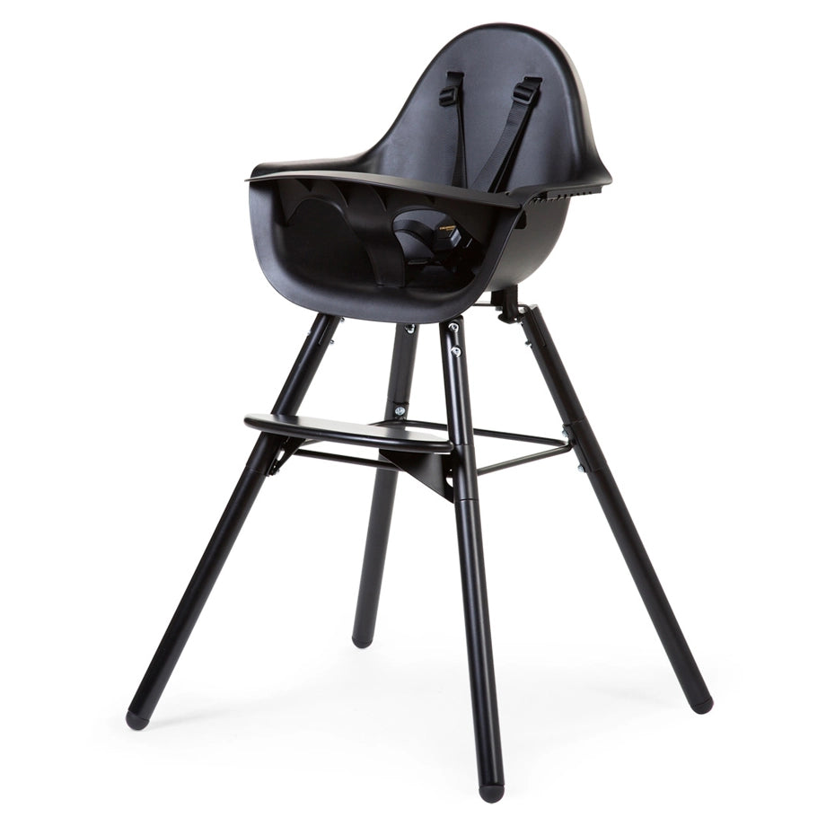Childhome Evolu 2 Chair 2-in-1 + Bumper (Black)