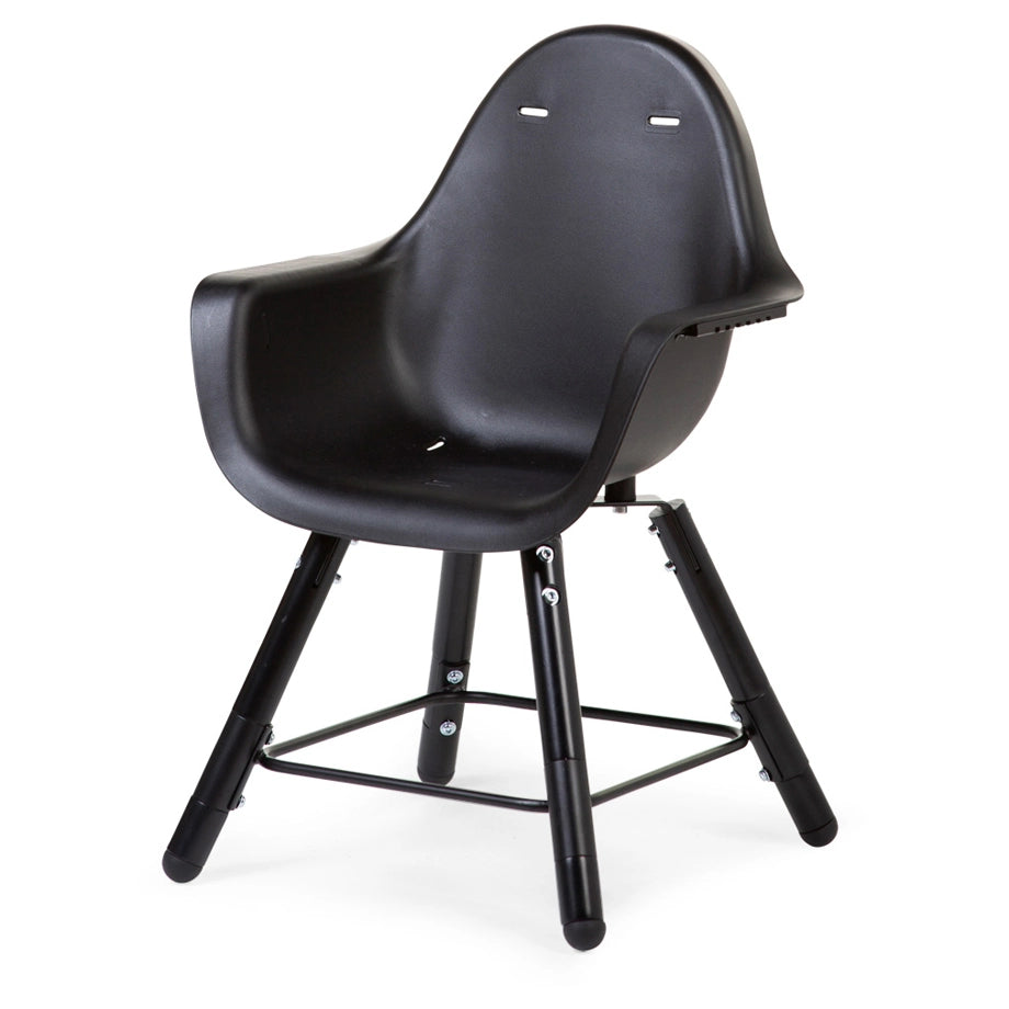 Childhome Evolu 2 Chair 2-in-1 + Bumper (Black)